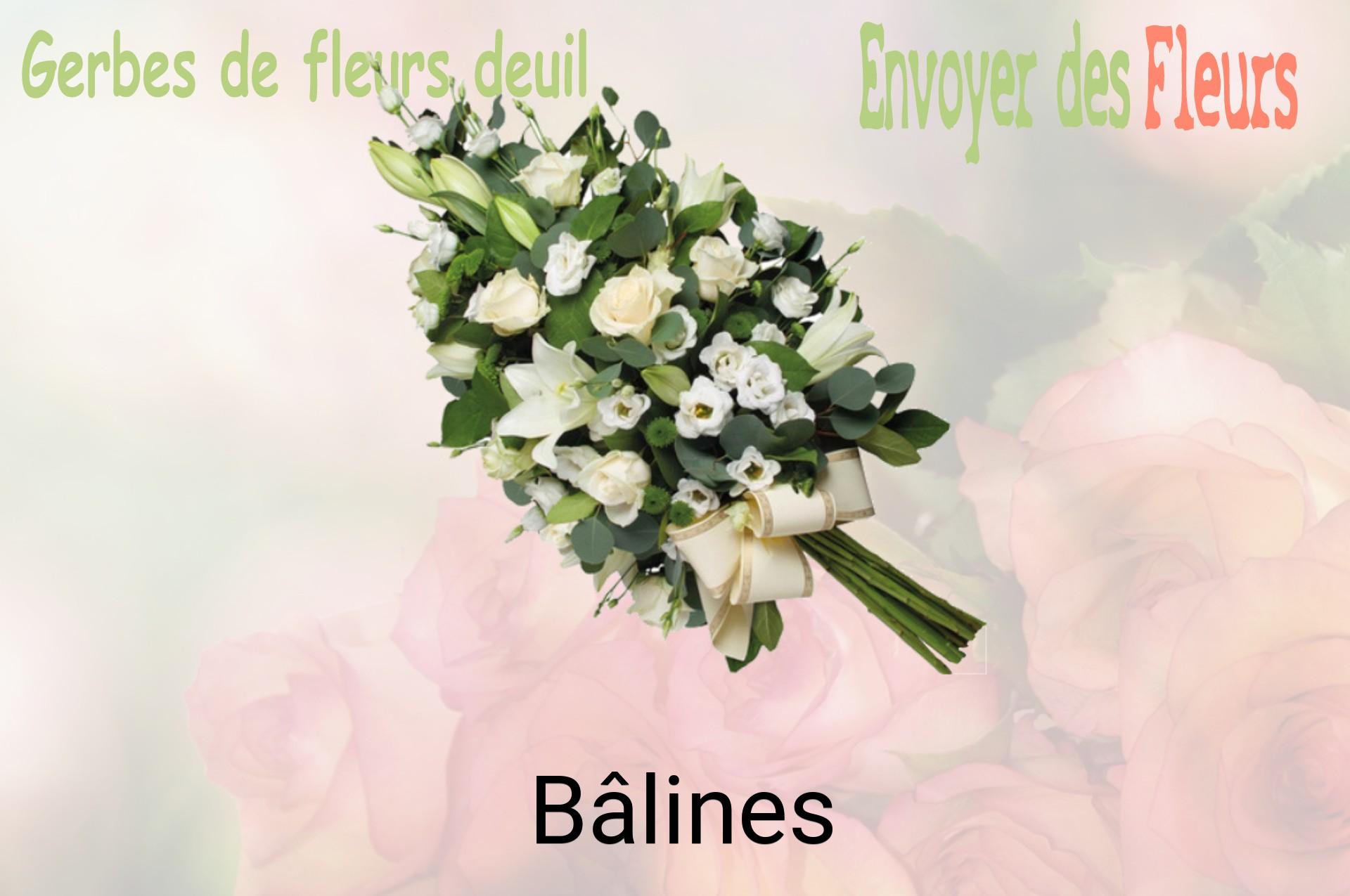 Gerbe de fleurs de deuil livrée à Bâlines